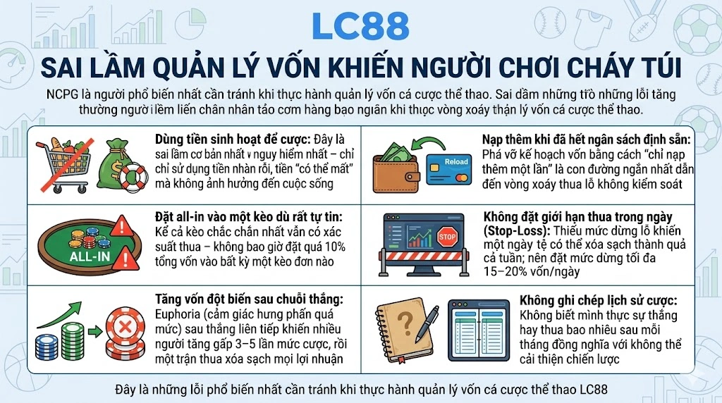 Sai Lầm Quản Lý Vốn Khiến Người Chơi Cháy Túi